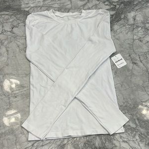 Free People long sleeve white top